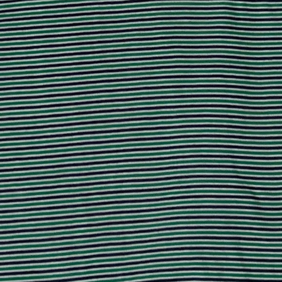 Forever 21 Men Striped T-Shirt Medium Green Navy Crew Neck Short Sleeve Tee - Picture 4 of 4